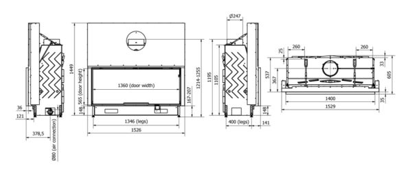 Pantech-EVO-160-LD-afmeting TECHNICAL PANTECH 160 EVO LD