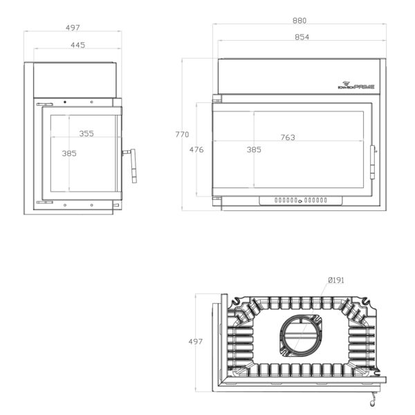 ECHATECH FONT 800 L ou R (Vitre Gauche ou droite)